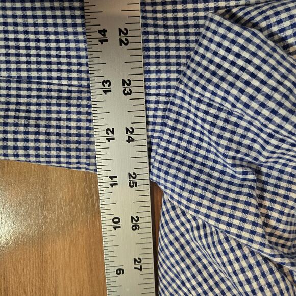 Chaps NWT Men's Blue & White Check Gingham 46R Jacket Cotton - Picture 9 of 9